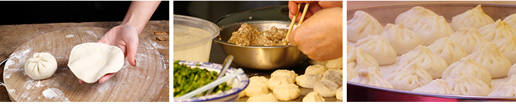面食馒头包子小笼包传统美食蒸包子包包子和面粉高清实拍视频素材插图8