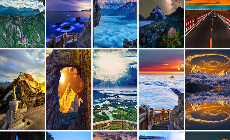 竖屏奇观风景美景自然风景治愈系山川河流夕阳抖音剪辑短视频素材插图8