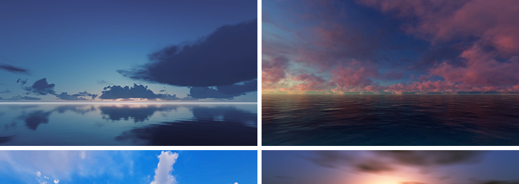 天空海面倒影湖面蓝天白云大海日出日落云彩晚霞LED背景视频素材插图8