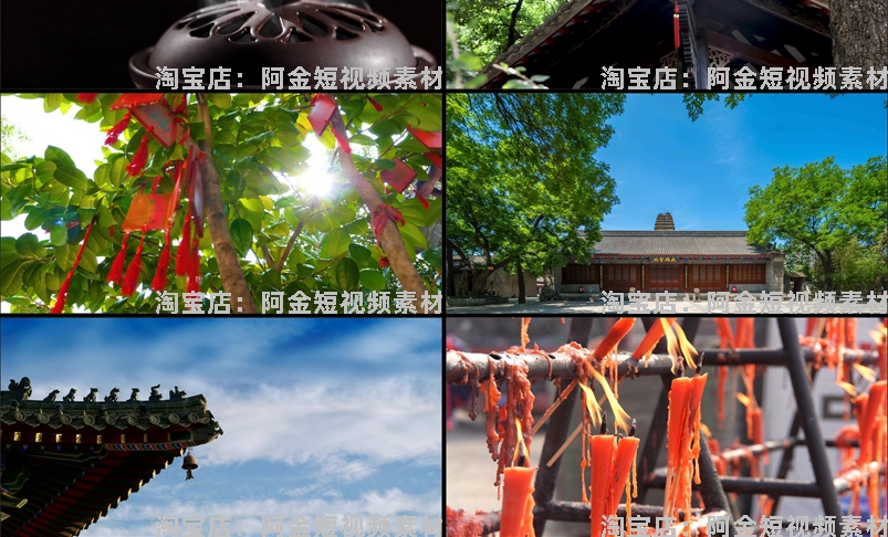 4K寺庙寺院禅意古风古寺古庙香炉意境屋檐佛像风景抖音短视频素材插图6