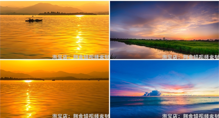 黄昏湖面海面海边大海天空晚霞日落风景素材高清治愈系摄影图片照插图7