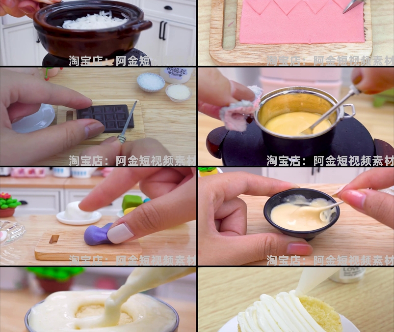 迷你蛋糕烹饪烘焙创意美食制作背景国外横屏高清解压推文素材直播插图7