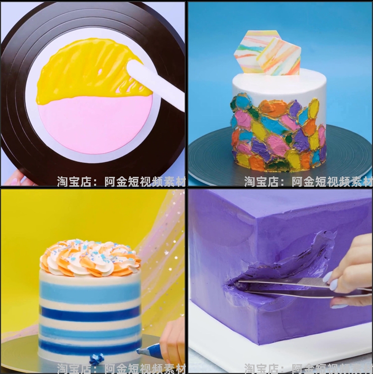 甜点品烘焙教程蛋糕裱花高清解压短视频抖音美食制作小说推文素材插图7