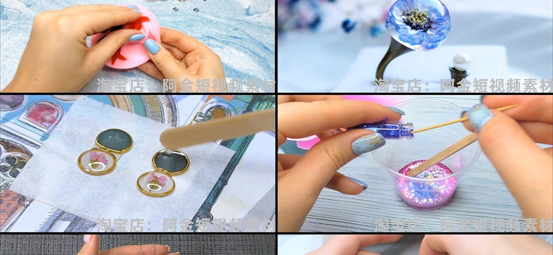 小饰品制作手工DIY高清横屏国外视频自媒体解压小说推文素材引流插图7