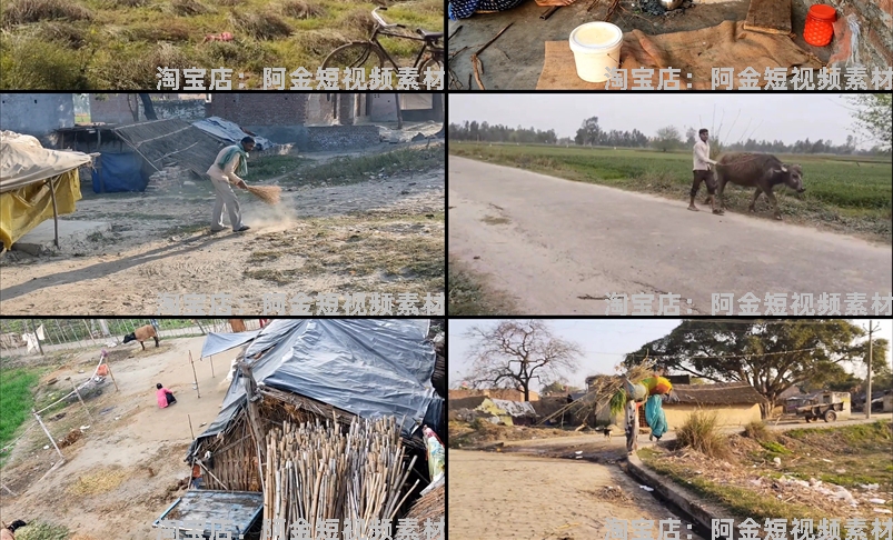 印度农村生活记录中长视频抖音快手无人直播伴侣高清视频场景素材插图8