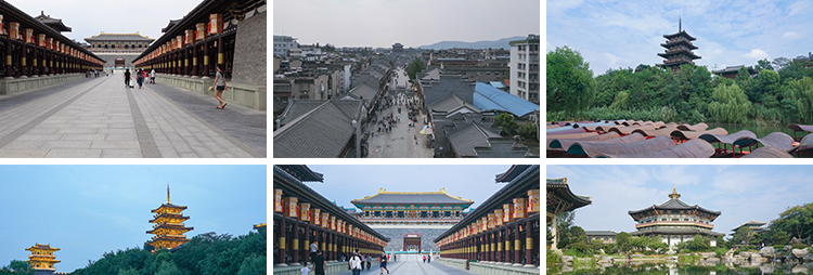 湖北襄阳城市地标建筑旅游景区景观风光唐城古城航拍高清视频素材插图8