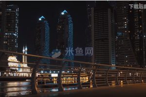 夜晚情侣跑步短视频素材