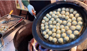苏州美食生煎包街边小吃视频素材