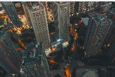 航拍昆明全貌夜景短视频素材