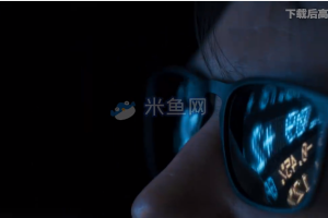 金融数字显映眼镜中视频素材