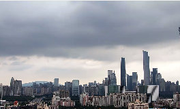广州城市全貌景色航拍短视频素材