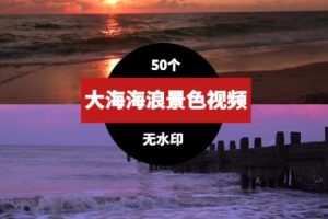 大海海浪沙滩风景视频素材
