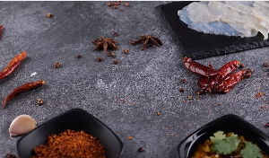 火锅配菜鱼片视频素材