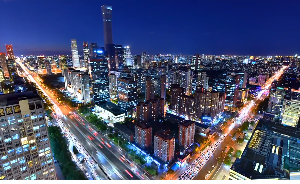 航拍背景唯美夜景短视频素材