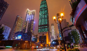 重庆cbd周边夜晚夜景短视频素材
