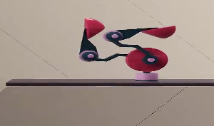 C4D创建机器模型快速翻滚奔跑视频素材