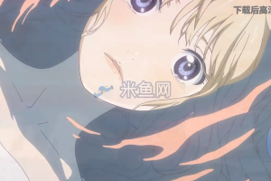漂亮女孩身躺海水中治愈系日本动漫视频素材