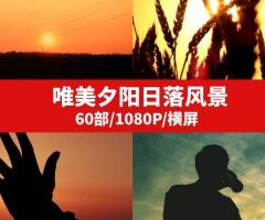 唯美夕阳日落风景视频素材-