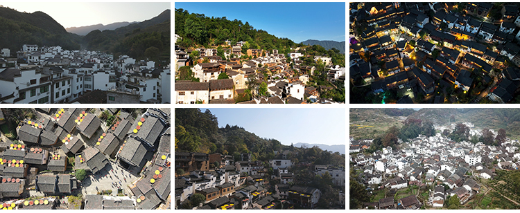 江西婺源篁岭古建筑村落夜景乡村旅游农田古村落航拍风光视频素材插图10