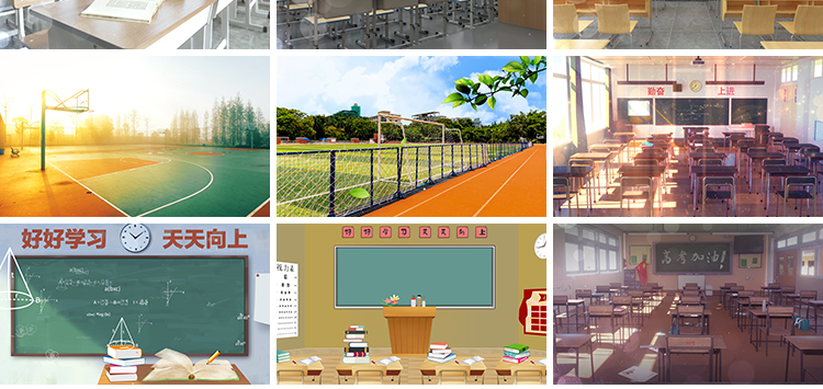 4K学校园走廊致青春同学操场课堂毕业季舞台晚会led背景视频素材插图8