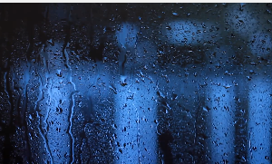 雨停玻璃雨滴视频素材
