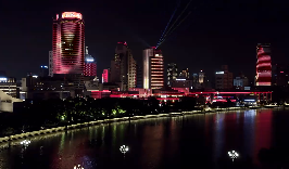 宁波城市夜景航拍短视频素材