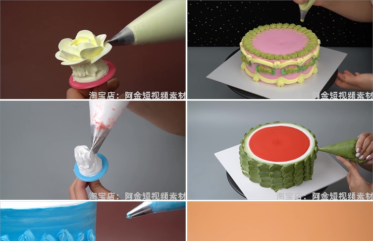 蛋糕裱花甜品美食制作解压视频高清横屏自媒体小说推文素材引流插图3