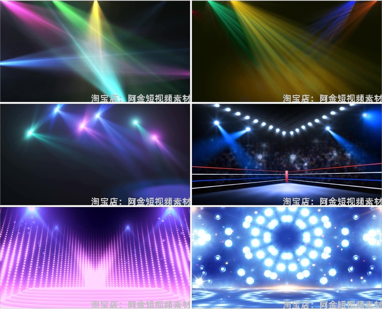 灯光秀屏幕舞台活动演出开场晚会抖音动态直播间led背景视频素材插图3