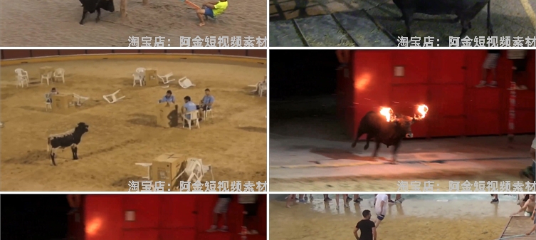 斗牛节比赛中视频无人直播刺激新奇特国外高清解压小说推文素材插图4