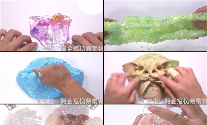 史莱姆水晶泥手工国外横屏高清解压小说推文素材无水印短视频引流插图3