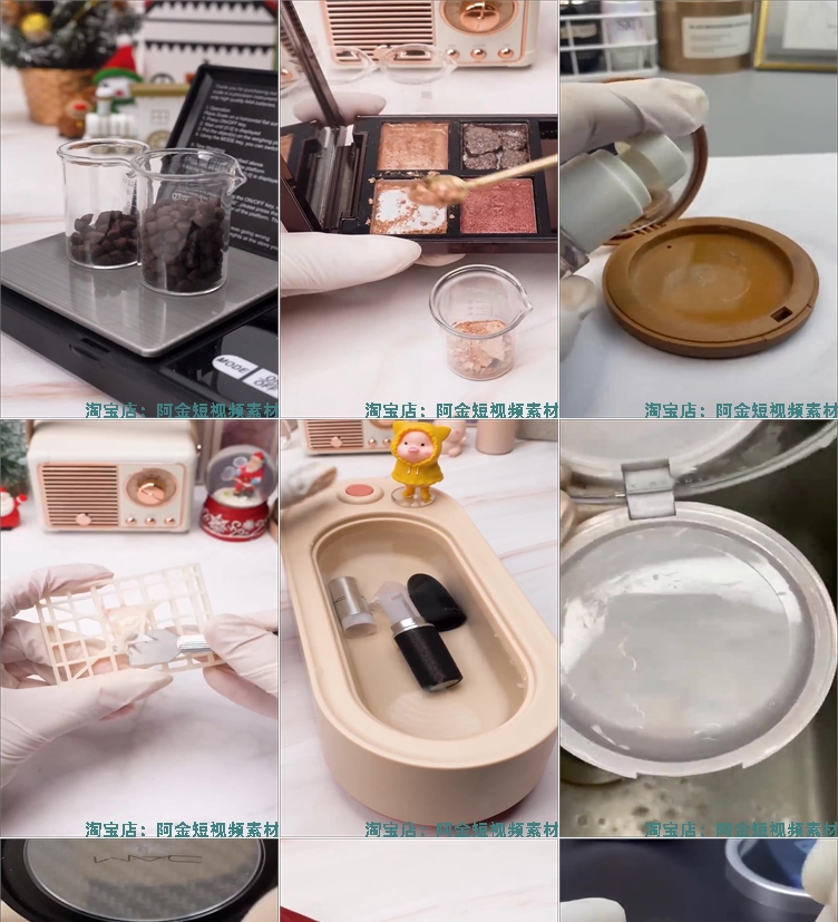 竖屏化妆品修复口红diy手工国外高清解压短视频小说推文素材引流插图3