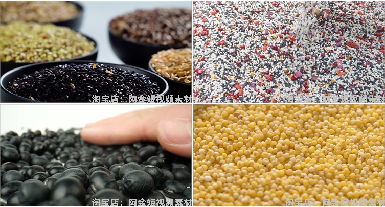 五谷杂粮大米豆类粗粮谷物食材抖音短视频自媒体高清实拍素材剪辑插图4