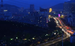 深夜道路景色车流视频素材