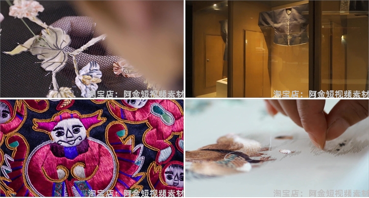传统手工刺绣diy小说推文解压抖音短视频自媒体高清实拍素材剪辑插图3