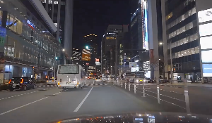 城市高楼夜晚开车视频素材