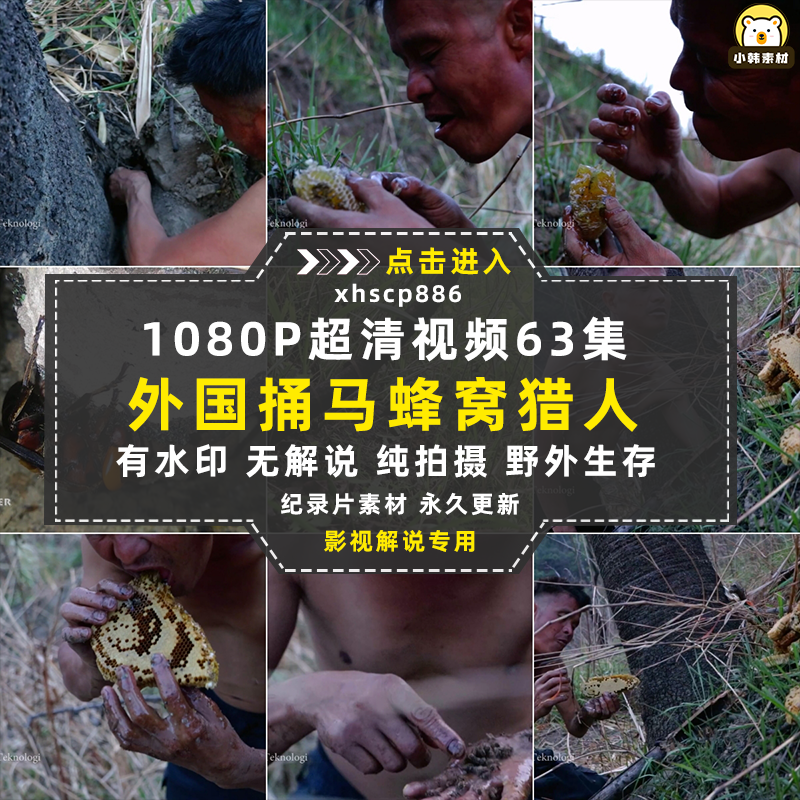 捅马蜂窝纪录片马蜂猎人1080P自媒体电影解说抖音短视频素材插图