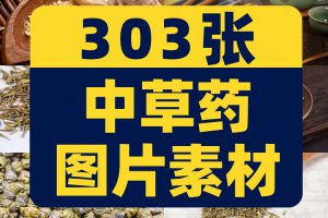 4K中草药食材当归虫草灵芝人参苁蓉黄芪摄影实拍中医药材图片素材