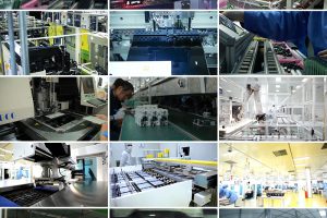 电子厂工人流水线车间工厂电子科技制造组装高清实拍剪辑视频素材