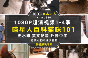 喵星人百科纪录片猫咪1011-4季自媒体快手抖音视频剪辑素材