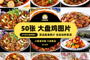 高清美食菜谱JPG图片新疆大盘鸡美工设计摄影拍摄照片素材