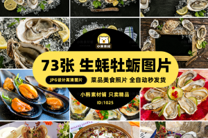 菜谱高清美食JPG图片牡蛎蛤蜊生蚝设计美工电商广告设计素材