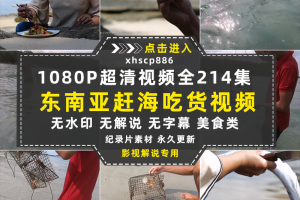 荒野美食纪录片东南亚赶海吃货1-3季中视频自媒体解说视频素材