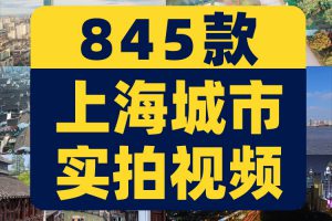 上海城市地标建筑高清航拍风光实拍视频旅游夜景延时自媒体素材