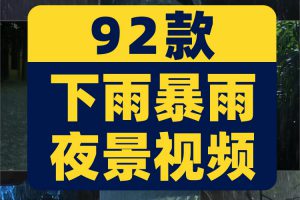竖屏下雨暴雨城市夜景助眠风景素材高清直播自然治愈系视频解压
