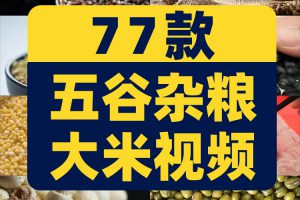 五谷杂粮大米豆类粗粮谷物食材抖音短视频自媒体高清实拍素材剪辑