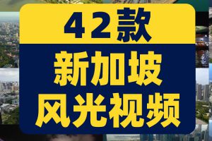 新加坡风光景点航拍国外建筑风景素材高清旅游自然治愈系视频背景