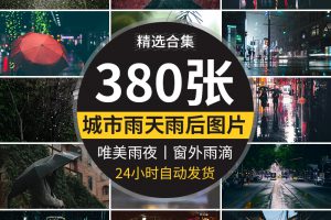 下雨天城市雨夜街景夜晚孤独情感窗户外玻璃雨滴唯美雨后图片素材