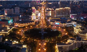 长春夜景市中心景色短视频素材