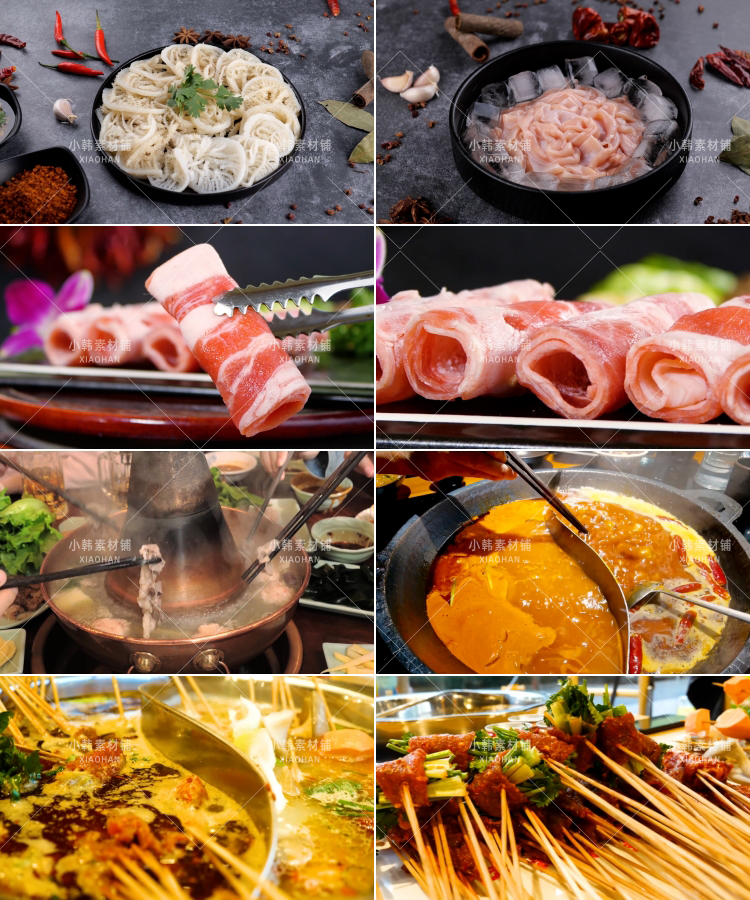 美食火锅涮锅配菜横版高清抖音自媒体pr剪辑背景视频素材插图8
