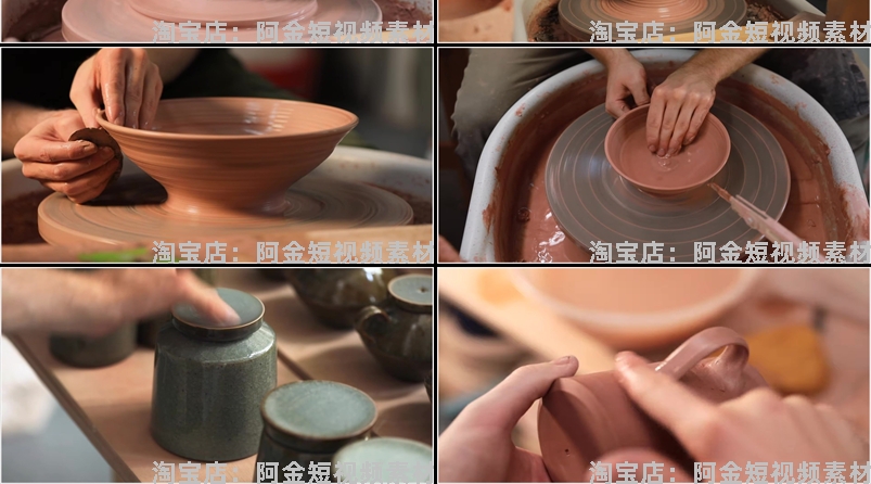 国外手工陶瓷制作手艺解压视频小说推文素材高清横竖屏无水印引流插图12